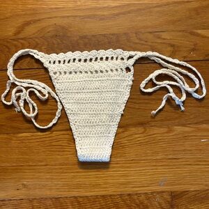 White Fox crochet bikini bottom